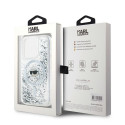 Kryt Karl Lagerfeld LIQUID GLITTER Karl Head iPhone 15 Pro - transpare