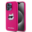 Kryt Karl Lagerfeld CHOUPETTE Head pro iPhone 15 Pro - růžová