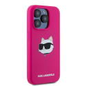 Kryt Karl Lagerfeld CHOUPETTE Head pro iPhone 15 Pro - růžová