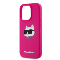 Kryt Karl Lagerfeld CHOUPETTE Head pro iPhone 15 Pro - růžová