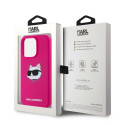 Kryt Karl Lagerfeld CHOUPETTE Head pro iPhone 15 Pro - růžová