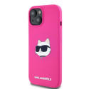 Kryt Karl Lagerfeld CHOUPETTE Head pro iPhone 15 Plus růžová