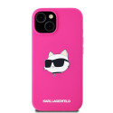 Kryt Karl Lagerfeld CHOUPETTE Head pro iPhone 15 Plus růžová