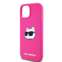 Kryt Karl Lagerfeld CHOUPETTE Head pro iPhone 15 Plus růžová