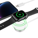 Magnetický nabíjecí kabel Tech-Protect UltraBoost 2v1 (Apple Watch + Lightning) 150 cm – bílý