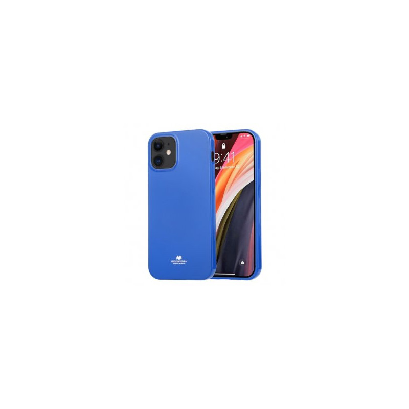 MERCURY Pearl Jelly Case silikonový kryt pro iPhone 12/12 Pro, modrá perleť