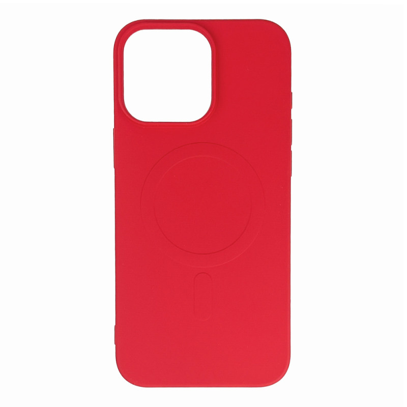 Kryt Hurtel LIQUID SILICONE CASE MAgSafe pro iPhone 16 Pro Max - červená