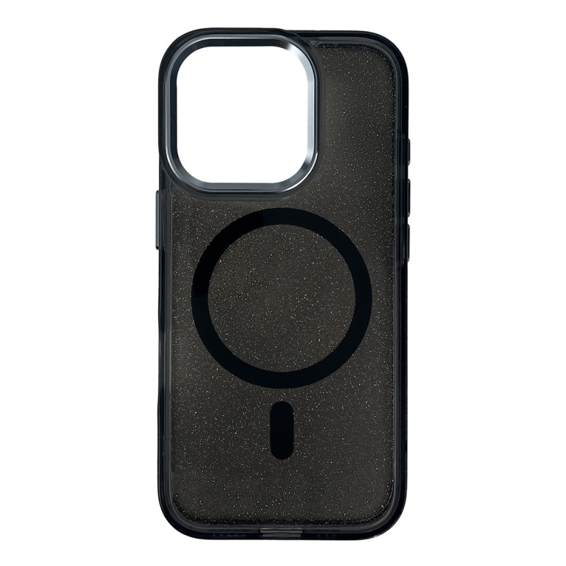Kryt Hurtel GLITTER CASE MagSafe pro iPhone 16 Pro - černá s třpytkami