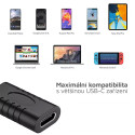 MICROCONNECT Adaptér USB-C 3.1 female-female (samice-samice),  PD až 100W, černý