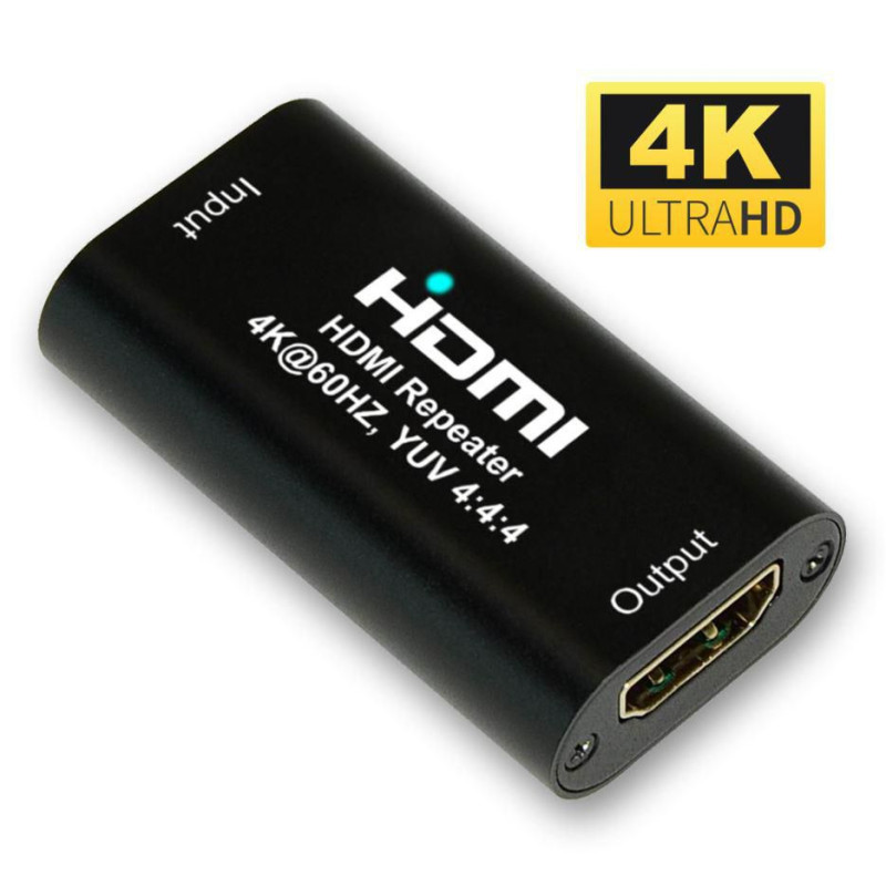 MICROCONNECT HDMI 2.0 repeater/booster s podporou 4K/30Hz, černý