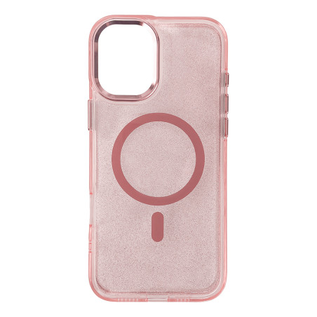 Kryt Hurtel GLITTER CASE MagSafe iPhone 16 Plus - glitter růžový