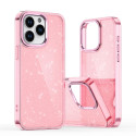 Kryt Hurtel Glitter Case iPhone 16 - růžová s glitter efektem