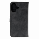 Pouzdro Hurtel LEATHER BOOK CASE iPhone 16 - černá
