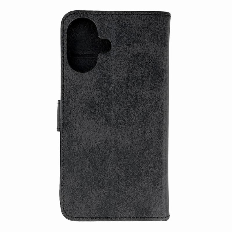 Pouzdro Hurtel LEATHER BOOK CASE pro iPhone 16 - černá