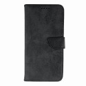 Pouzdro Hurtel LEATHER BOOK CASE iPhone 16 - černá