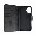 Pouzdro Hurtel LEATHER BOOK CASE iPhone 16 - černá