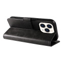 Pouzdro Hurtel LEATHER BOOK CASE iPhone 16 - černá