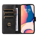Pouzdro Hurtel LEATHER BOOK CASE iPhone 16 - černá