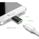 MICROCONNECT Kovová redukce z USB-C (samec) na Lightning (samice), černá