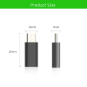 MICROCONNECT Kovová redukce z USB-C (samec) na Lightning (samice), černá