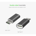 MICROCONNECT Kovová redukce z USB-C (samec) na Lightning (samice), černá