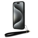 Kryt DKNY WRIST STRAP STOCK LOGO pro iPhone 14 Pro - black