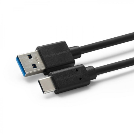 MICROCONNECT Odolný datový a nabíjecí kabel USB/USB-C 3.2, 0,25m, černý