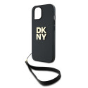 DKNY Wrist Strap pro iPhone 14/15/13 – černý