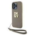 Řemínek DKNY pro iPhone 15 Pro Max - béžový
