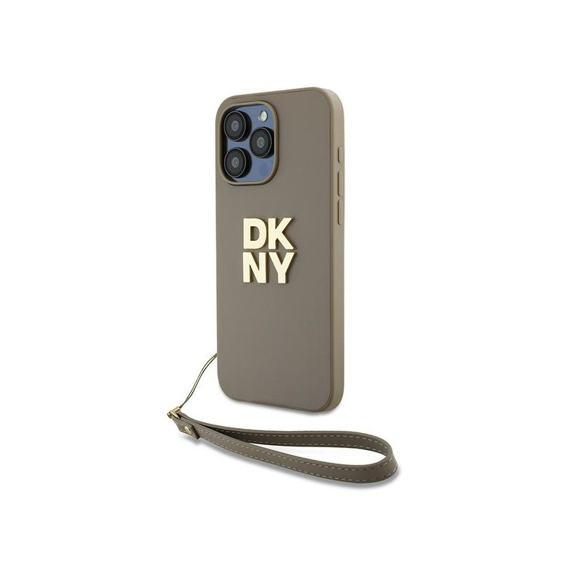 Řemínek DKNY pro iPhone 15 Pro Max - béžový