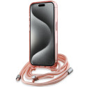 Pouzdro Karl Lagerfeld MagSafe iPhone 15 Pro růžové