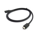 MICROCONNECT Prodlužovací kabel (samec-samice) USB-C 3.1, PD až 60W, 1,5m, černý