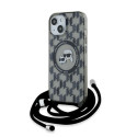 Pouzdro Karl Lagerfeld IML Crossbody pro iPhone 15/14/13 - černé