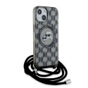 Pouzdro Karl Lagerfeld IML Crossbody pro iPhone 15/14/13 - černé