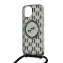 Pouzdro Karl Lagerfeld IML Crossbody pro iPhone 15/14/13 - černé