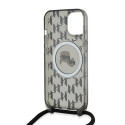 Pouzdro Karl Lagerfeld IML Crossbody pro iPhone 15/14/13 - černé