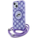 Kryt Karl Lagerfeld IML Crossbody pro iPhone 15/14/13 - fialová