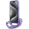 Kryt Karl Lagerfeld IML Crossbody pro iPhone 15/14/13 - fialová