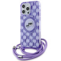 Karl Lagerfeld crossbody pouzdro pro iPhone 15 Pro Max - fialová