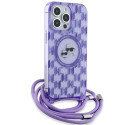 Karl Lagerfeld crossbody pouzdro pro iPhone 15 Pro Max - fialová