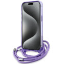 Karl Lagerfeld crossbody pouzdro pro iPhone 15 Pro Max - fialová