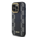 DKNY Leather Checkered pro iPhone 13 Pro / 13 - černé