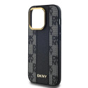 DKNY Leather Checkered pro iPhone 13 Pro / 13 - černé
