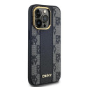 Kryt DKNY MagSafe Leather Checkered pro iPhone 13 Pro Max - černý