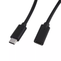 MICROCONNECT Prodlužovací kabel (samec-samice) USB-C 3.1, PD až 60W, 1m, černý