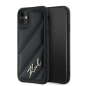 Pouzdro Karl Lagerfeld DIAGONAL QUILTED SCRIPT iPhone 11/ XR - black