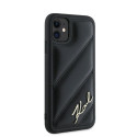 Pouzdro Karl Lagerfeld DIAGONAL QUILTED SCRIPT iPhone 11/ XR - black