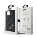 Pouzdro Karl Lagerfeld DIAGONAL QUILTED SCRIPT iPhone 11/ XR - black