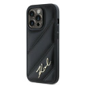 Kryt Karl Lagerfeld Diagonal Quilted Script iPhone 13 Pro Max - black