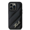 Kryt Karl Lagerfeld Diagonal Quilted Script iPhone 13 Pro Max - black